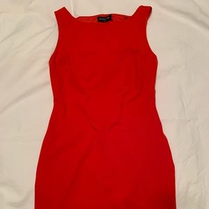 Bebe red dress/ mini open back